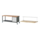 Set STIER Fahrbare Werkbank Premium mit 3 Schubladen BxTxH 2000x700x880 mm +...
