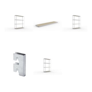 Set META-Regalbau GmbH & Weitspannregal SPEED RACK2500x600x2970 mm verz. +...