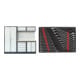 Set STIER Werkstatteinrichtung Basic 3-teilig mit Lochwand und Multiplex-Arbeitsplatte BxTxH 2275x460x2000mm + Ringmaul- & Doppelringschlüsse-Satz 27-teilig in Weichschaumeinlage (EVA)-1