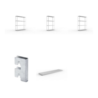Set META-Regalbau GmbH & Weitspannregal vzk 2500x600x2970 Stahlp +...
