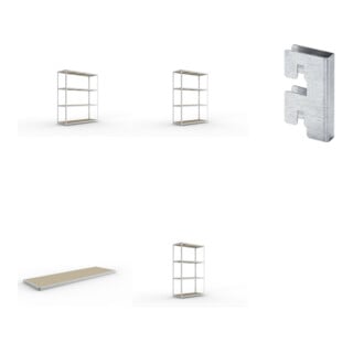 Set META-Regalbau GmbH & Weitspannregal SPEED RACK2500x800x2970 mm verz. +...