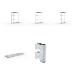 Set META-Regalbau GmbH & Weitspannregal vzk 2500x800x2970 Stahlp +...