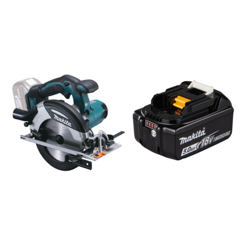 Set Makita Akku-Handkreissäge 66mm 18,0V DHS630Z + Akku-BL1850B Li 18,0V 5.0Ah