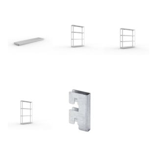 Set META-Regalbau GmbH& Co. KG SPEED-RACK Zusatzfachebene 1700x400 mm in...