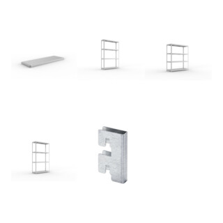Set META-Regalbau GmbH& Co. KG SPEED-RACK Zusatzfachebene 1700x600 mm in...
