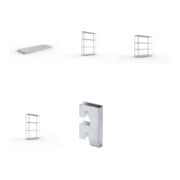 Set META-Regalbau GmbH& Co. KG SPEED-RACK Zusatzfachebene 1700x600 mm in...