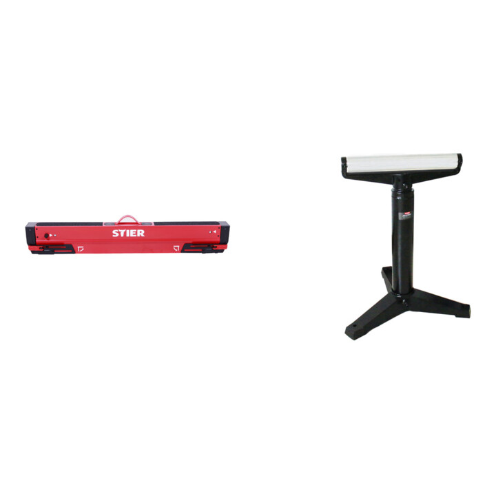 Set STIER Premium Falt-Arbeitsbock 590kg + Rolling Stand 800kg
