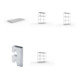 Set SPEED-RACK Zusatzfachebene + Weitspannregal vzk 1700x800x1970 + Weitspannregal vzk 1700x800x2470 + Weitspannregal vzk 1700x800x2970 + Zubehör Päckchen Verdübelungsset + 4 Stück Profilverbinder verzinkt