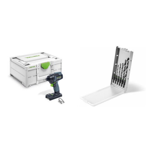 Set Festool Akku-Schlagschrauber TID 18-Basic + Bohrerkassette BKS SYS3 D3-10 CE/W