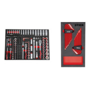 Set STIER Steckschlüssel-Satz 179tlg + Winkelschraubendreher-Satz 16tlg