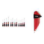 Set STIER Schraubendreher-Satz 13tlg + Winkelschraubendreher-Satz 9tlg