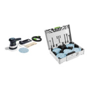 Set Festool Exzenterschleifer ETS 150/3 EQ + Schleifmittel-Systainer³ SYS-STF D125 GR-Set Granat