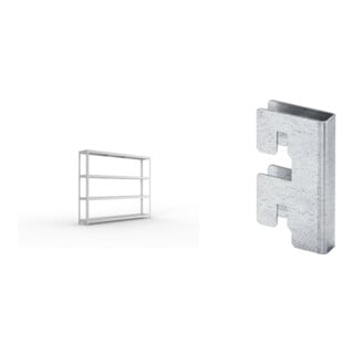 Set SPEED-RACK Zusatzfachebene + Weitspannregal vzk 2500x400x1970 + Weitspannregal vzk 2500x400x2470 + Weitspannregal vzk 2500x400x2970 + Zubehör Päckchen Verdübelungsset + 4 Stück Profilverbinder verzinkt