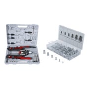 Set STIER Nietzangen-Satz 11tlg + BGS Nietmuttern-Sortiment Alu 150tlg