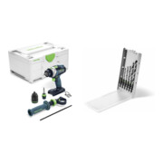 Set Festool Akku-Schlagbohrschrauber TPC 18/4 I-Basic QUADRIVE + Bohrerkassette BKS SYS3 D3-10 CE/W