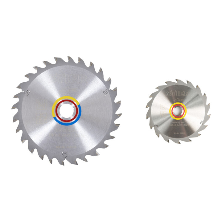 Set STIER Kreissägeblatt Universal 160mm + Kreissägeblatt Holz 160mm