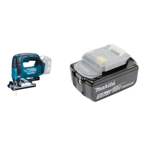 Set Makita Akku Pendelhub-Stichsäge DJV182Z + Akku-BL1850B Li 18,0V 5.0Ah