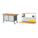 Set STIER Fahrbare Werkbank Premium mit 6 Schubladen BxTxH 1500x700x880 mm +...