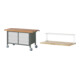 Set STIER Fahrbare Werkbank Premium mit 6 Schubladen BxTxH 1500x700x880 mm +...