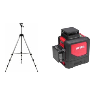 Set STIER Stativ 250 + STIER Kreuzlinienlaser 3x360° 903CR