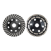 Set STIER Diamantschleiftopf 125mm + Diamant-Schleiftopf doppelt 125mm