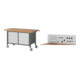 Set STIER Fahrbare Werkbank Premium mit 6 Schubladen BxTxH 1500x700x880 mm +...