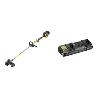 Set DEWALT Flexvolt Akku-Motorsense und Trimmer, 54V, Basisversion DCM571N-XJ + Doppelladegerät für 10,8 bis 54 V DCB132-QW