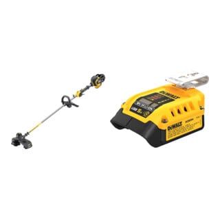 Set DEWALT Flexvolt Akku-Motorsense und Trimmer, 54V, Basisversion DCM571N-XJ + Kombi-Ladegerät mit Powerbank-Funktion für 18 Volt XR und XR Flexvolt-Akkus DCB094K-QW