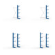 Set KR Ständer IPE 120 einseitig 2500x500 + Kragarmregal AF eins. 2500x1030x500 + Kragarmregal AF eins. 2500x1330x500 + Kragarmregal GF eins. 2500x1030x500 + Kragarmregal GF eins. 2500x1330x500