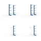 Set KR Ständer IPE 120 einseitig 2500x600 + Kragarmregal AF eins. 2500x1030x600 + Kragarmregal AF eins. 2500x1330x600 + Kragarmregal GF eins. 2500x1030x600 + Kragarmregal GF eins. 2500x1330x600