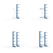 Set KR Ständer IPE 120 einseitig 3000x600 + Kragarmregal AF eins. 3000x1000x600 + Kragarmregal AF eins. 3000x1330x600 + Kragarmregal GF eins. 3000x1000x600 + Kragarmregal GF eins. 3000x1330x600