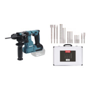 Set Makita Akku-Bohrhammer SDS+ 18V + Stier SDS-Plus Bohrer & Meißelsatz, 17-teilig