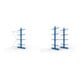 Set Kragarmregal AF doppels. 2500x1330x1200 mm MULTI.L + KR 330 Boden 1300x600 verzinkt + KR Sockelboden 1300x600 verzinkt + Kragarmregal GF doppels. 2500x1330x1200 mm MULTI.L
