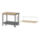 Set STIER Werkbank Premium mit abs. Fahrgestell BxTxH 1000x700x880mm + Ablage...