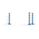 Set Kragamrgegal AF doppels. 3000x1000x800mm blau + Fachboden MS 200 verz. 1000x400 mm + KR 330 Boden 1000x400 verzinkt + Sockelboden 1000x400 mm verzinkt + Kragarmregal GF doppels. 3000x1000x800mm blau