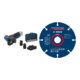 Set Bosch Akku-Winkelschleifer GWS 12V-76 mit 2 x 2,0 Ah Li-Ion Akku + EXPERT Carbide Multi Wheel Trennscheibe, 125 mm