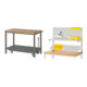 Set STIER Werkbank Premium mit abs. Fahrgestell BxTxH 1250x700x880mm +...