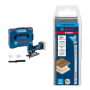 Set Bosch Akku-Stichsäge GST 18V-125 S, L-BOXX 136 + EXPERT ‘Wood 2-side clean’ T 308 BO Stichsägeblatt