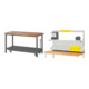 Set STIER Werkbank Premium mit abs. Fahrgestell BxTxH 1500x700x880 mm +...