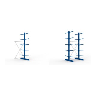 Set Kragamrgegal AF doppels. 3000x1330x1200mm + KR 330 Boden 1300x600 verzinkt + KR Sockelboden 1300x600 verzinkt + Kragarmregal GF doppels. 3000x1330x1200mm