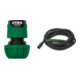 Set STIER Schlauchverbinder Wasserstop 16-19mm (5/8-3/4 Zoll) + flexibler Gartenschlauch Premium 7,5m bis 15m