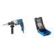 Set BOSCH Bohrmaschine GBM 13-2 RE + PFERD Stufenbohrer-Set HSS 3-tlg. + PFERD Spiralbohrer-Set 25-tlg. STEEL HSSG N DIN 338 universal + PFERD Spiralbohrer-Set 25-tlg. INOX HSSE N DIN 338