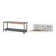 Set STIER Werkbank Premium mit abs. Fahrgestell BxTxH 2000x700x880 mm +...