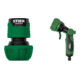 Set STIER Schlauchverbinder Wasserstop 16-19mm (5/8-3/4 Zoll) + Ergoplus Brause Multi-Jet