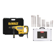 Set DeWalt Kombihammer SDS-max 45mm 1350 Watt D25614K-QS + Stier SDS-Plus Bohrer & Meißelsatz, 17-teilig