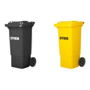 Set STIER 2-Rad-Müllgroßbehälter 80 l grau + STIER 2-Rad-Müllgroßbehälter 80 l gelb