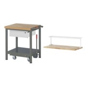 Set STIER Werkbank Premium mit abs. Fahrgestell und 1 Schublade BxTxH...