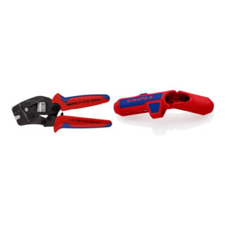 Set Crimpzange L.190mm 0,08-10,0+16 + Univ.Abmantelungswerkzeug ErgoStrip®