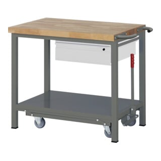 Set STIER Werkbank Premium mit abs. Fahrgestell und 1 Schublade BxTxH...
