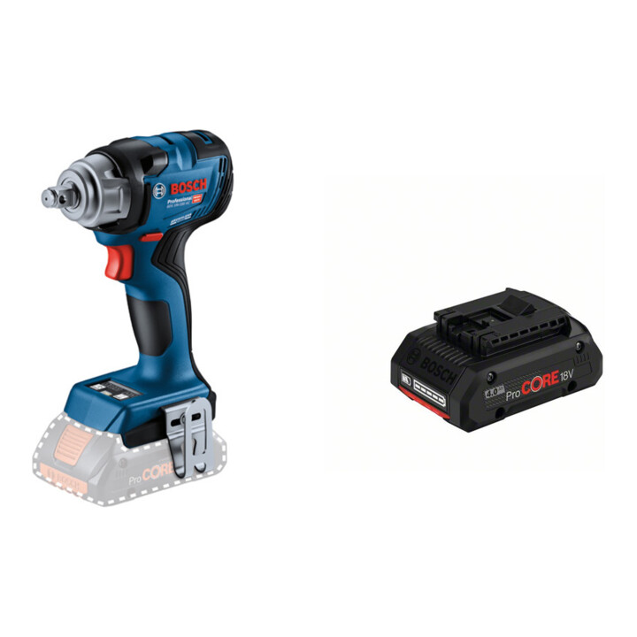 Set Bosch Akku-Drehschlagschrauber GDS 18V-330 HC + Akkupack ProCORE 18 Volt, 4,0 Ah